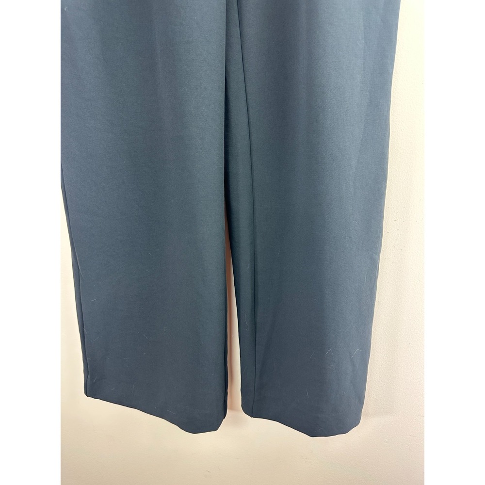 NEW Abercrombie & Fitch High Rise Pleated Ultra Wide Leg Trouser Black 28 6L - Picture 9 of 16